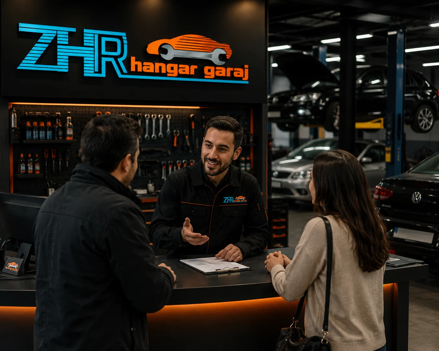 ZHR Hangar Gara teknisyeni araca müdahale ederken